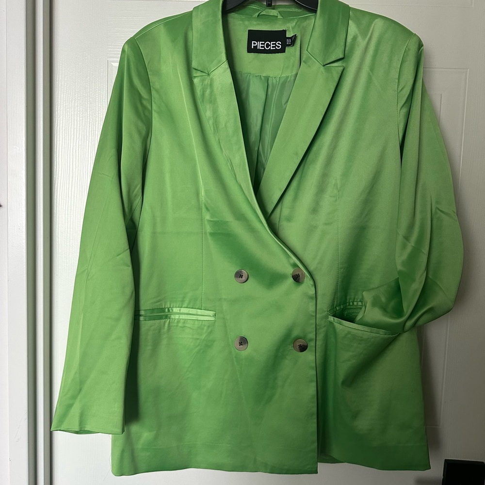 Women's Double Breasted Green Blazer